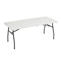 Heavy Duty Portable Folding Table, 6 ft, White J33909