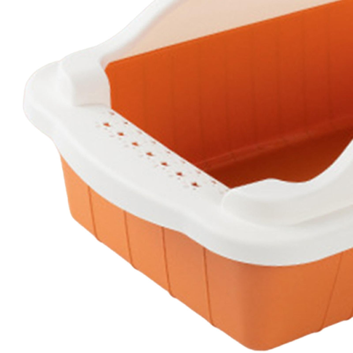 Orange Cat Litter Box with Sifting Spoon E36904