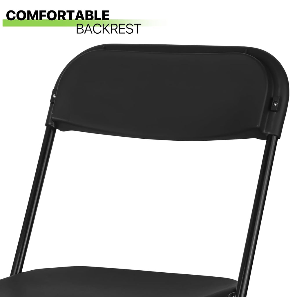 Black Plastic Folding Chairs 10 Pack I49705