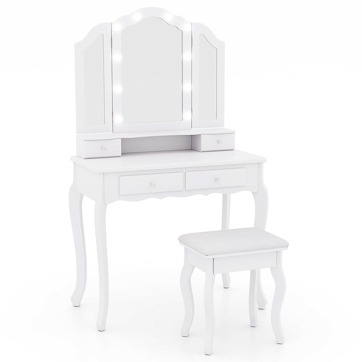 Vanity Desk with Lighted Mirror W811
