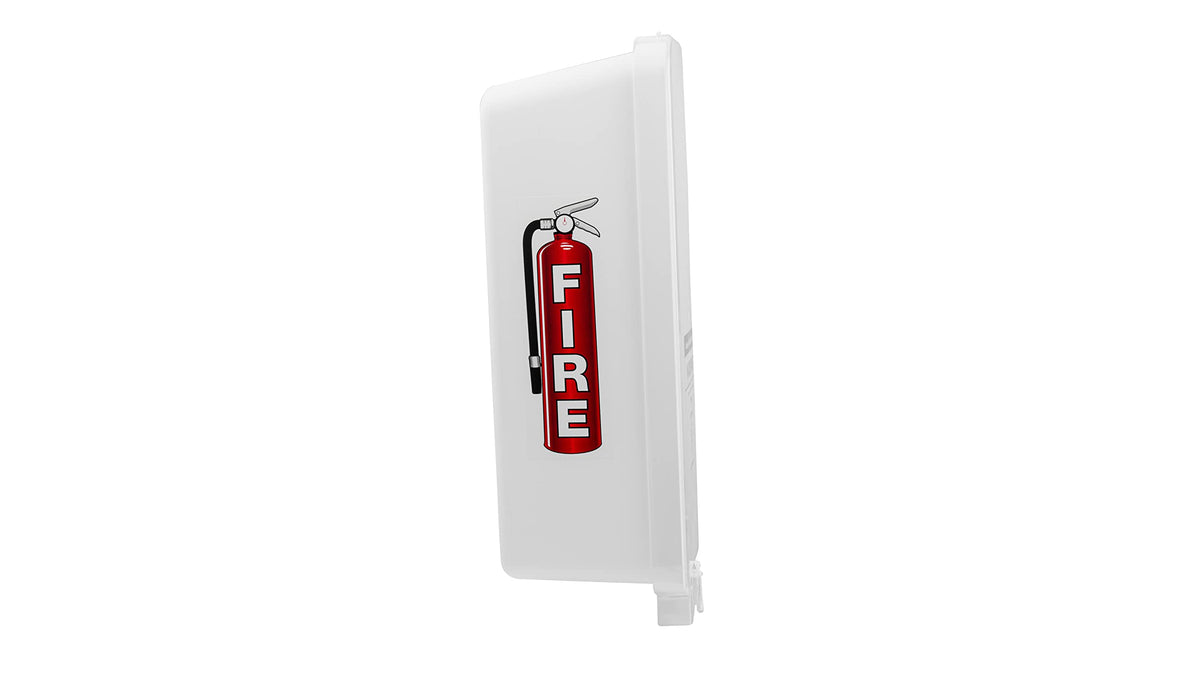 White Surface-Mounted Fire Extinguisher Cabinet P7527