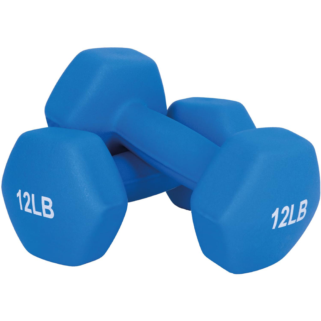 12lb Neoprene Dumbbell Hand Weights Set of 2 J179