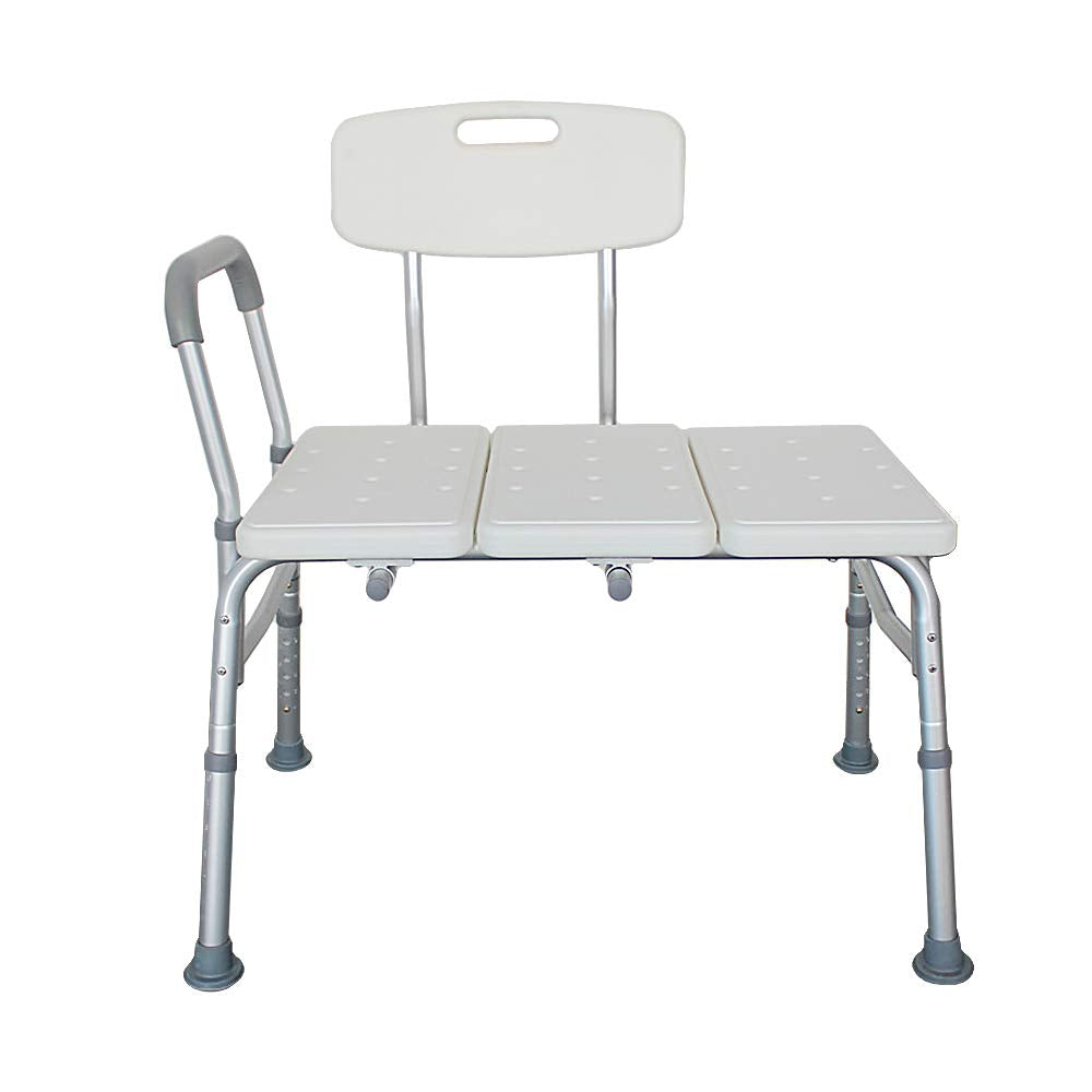 White Bath Chair with Padded Armrests and Back O5023