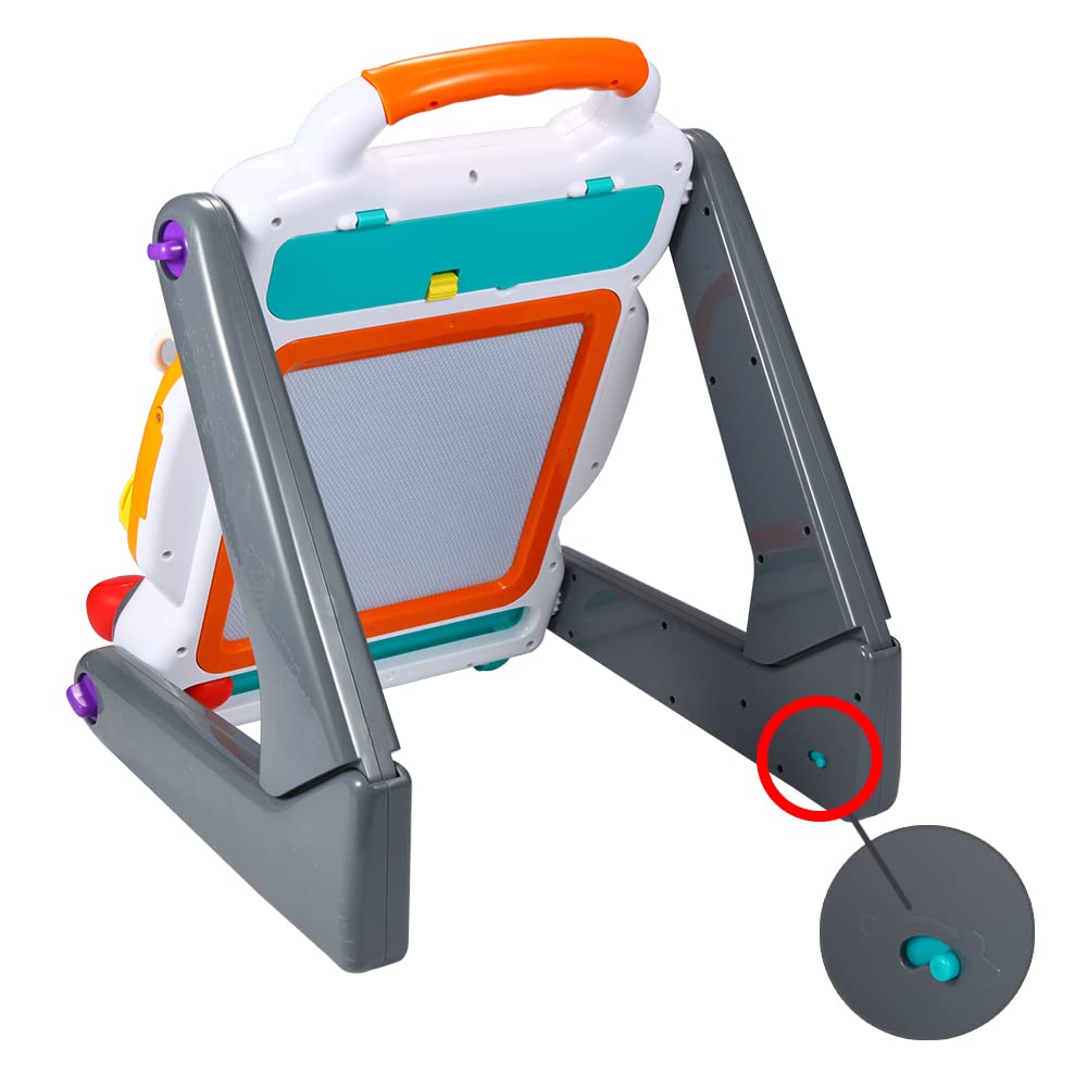 3-in-1 Sit-to-Stand Baby Walker Learning Walker Entertainment Table Drawing Board White/Gray H85859