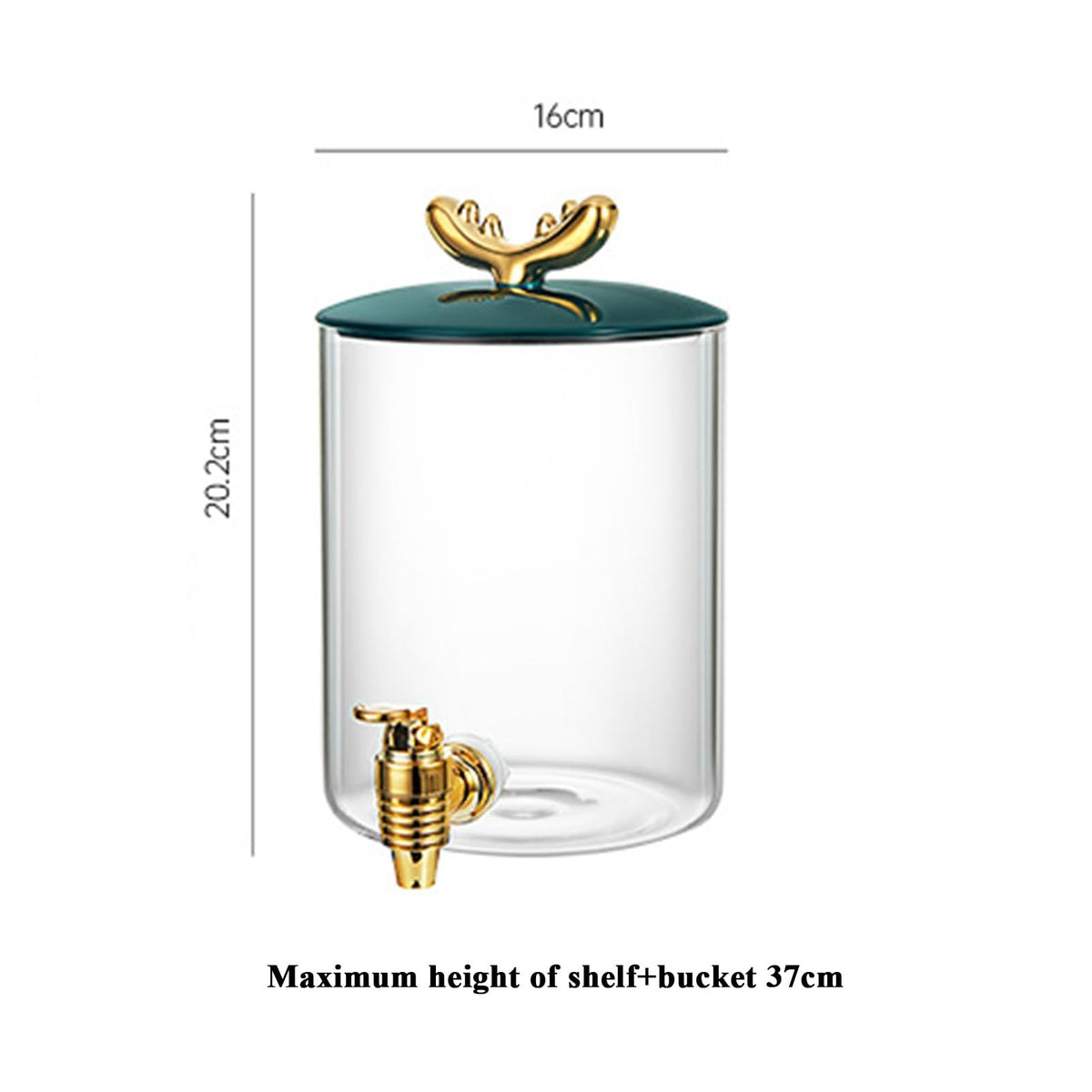 Glass Beverage Dispenser with Stand and Spigot N877