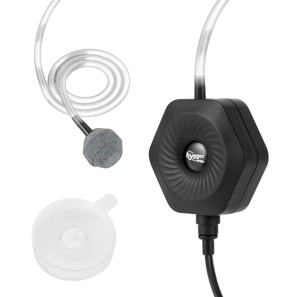 Quiet Mini Aquarium Air Pump with Air Stone Tubing Suction Cup H265