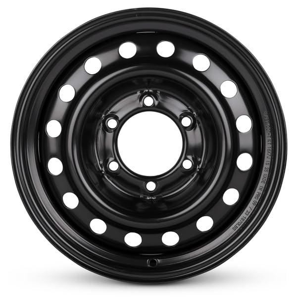 16x7 inch Black Painted Steel Wheel F20811