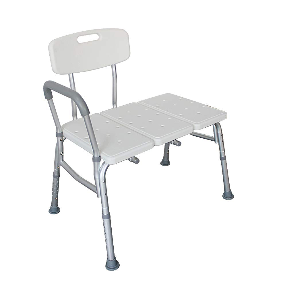 White Bath Chair with Padded Armrests and Back O5023