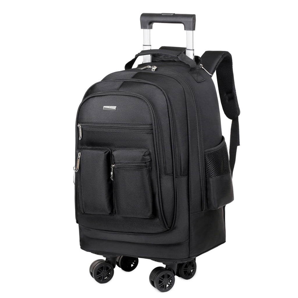 Rolling Backpack with Silent Wheels Black D47651