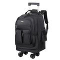 Rolling Backpack with Silent Wheels Black D47651