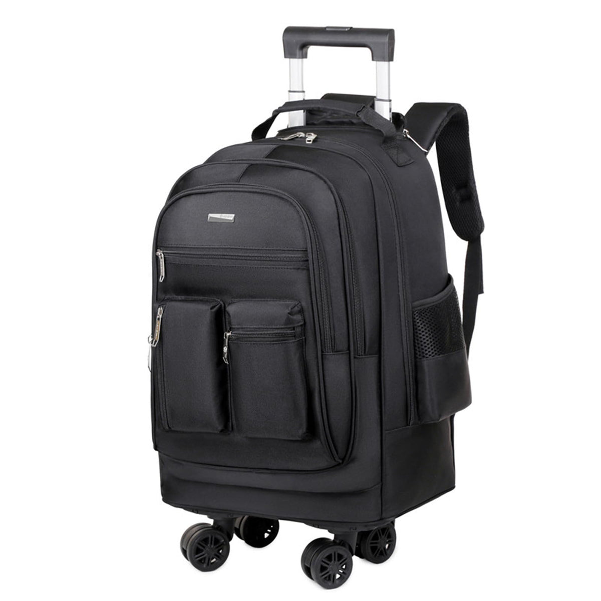 Rolling Backpack with Silent Wheels Black D47651
