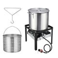 60QT Aluminum Seafood Boil Pot with Basket X12908