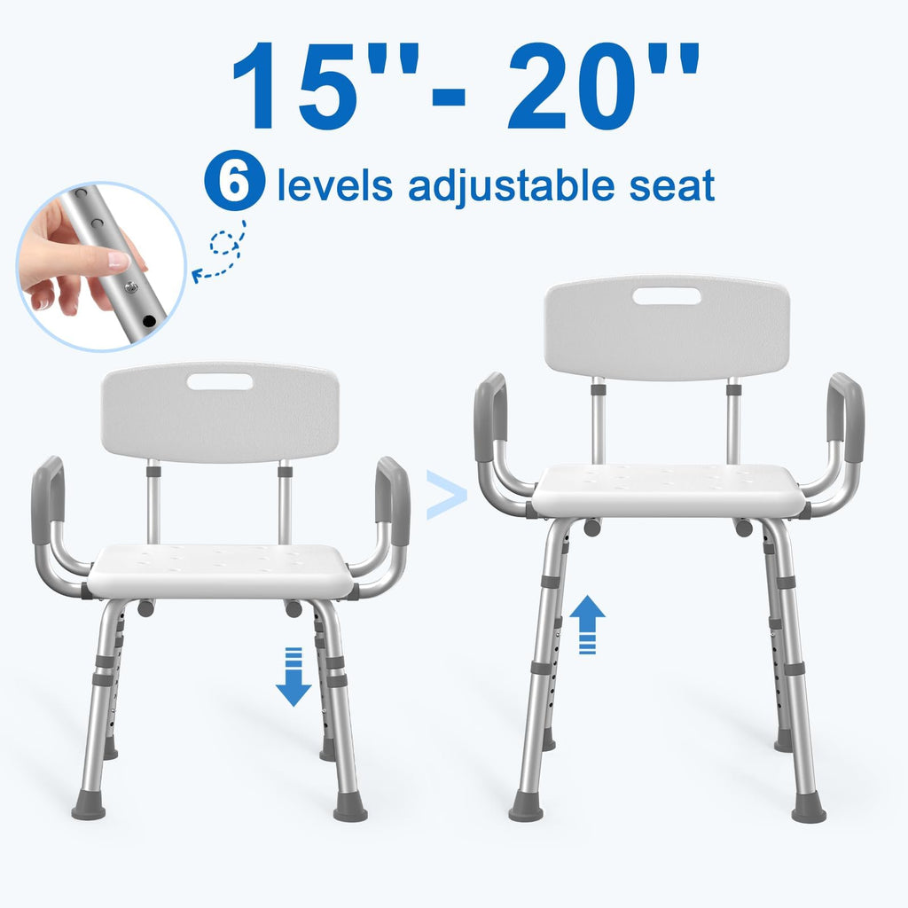 Shower Chair with Padded Armrests and Back I29600