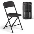 Black Plastic Folding Chairs 10 Pack I49705