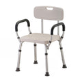 Bath Seat with Removable Arms & Back, 300 lb Capacity, Adjustable Height F588997