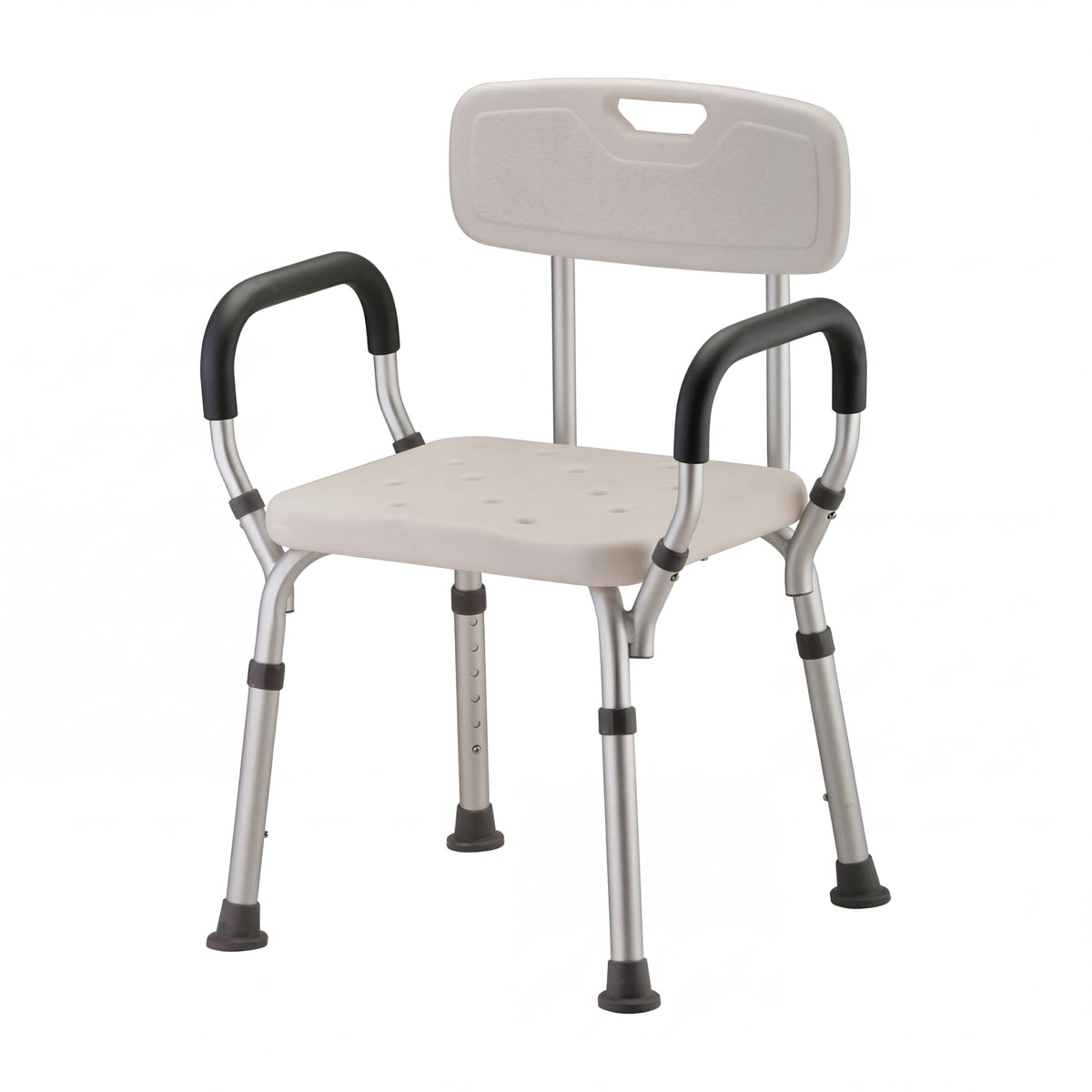 Bath Seat with Removable Arms & Back, 300 lb Capacity, Adjustable Height F588997