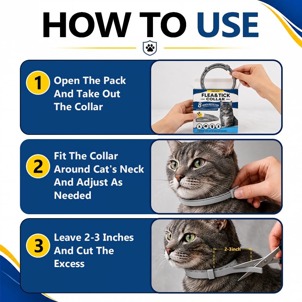 Flea & Tick Collar for Cats 4 Pack P9289