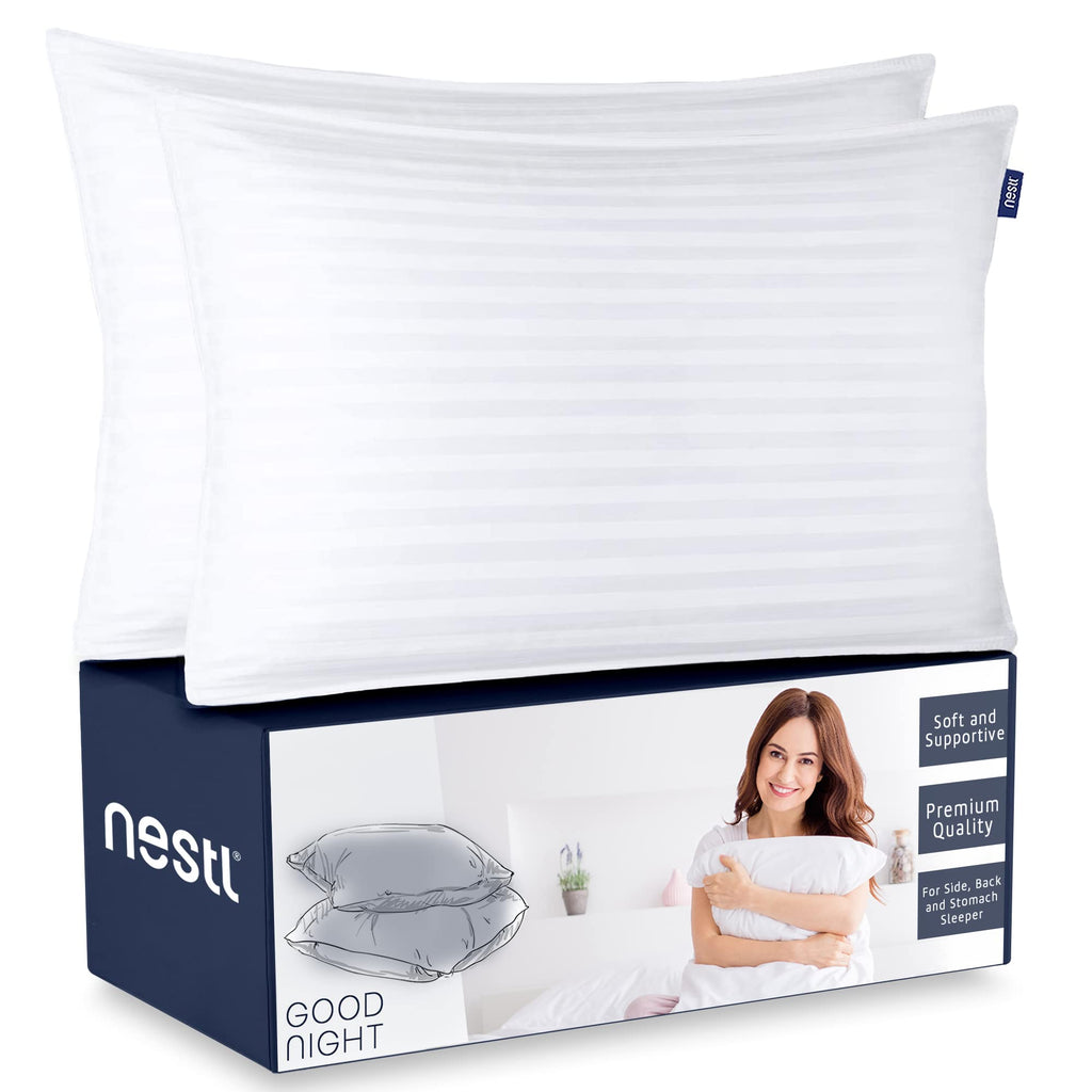 Queen Size Cotton Down Alternative Pillows Set of 2 O64252