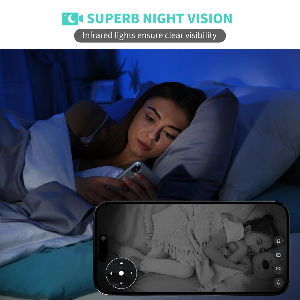 3K HD Indoor Security Camera with Night Vision R3428