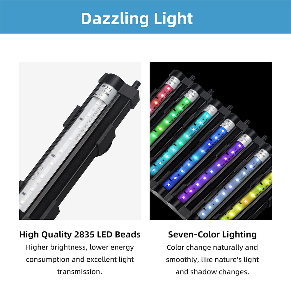 6 Inch IP68 Waterproof Color Changing Submersible Aquarium Light P30263