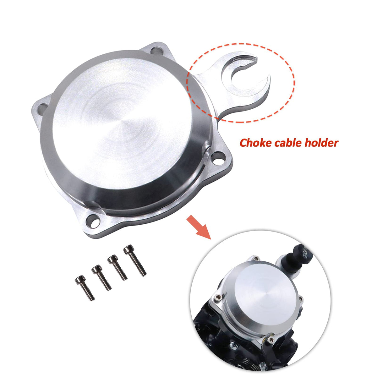 Silver Carburetor Top Cover Y987