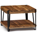 Natural Solid Wood Coffee Table with Metal Frame B39526