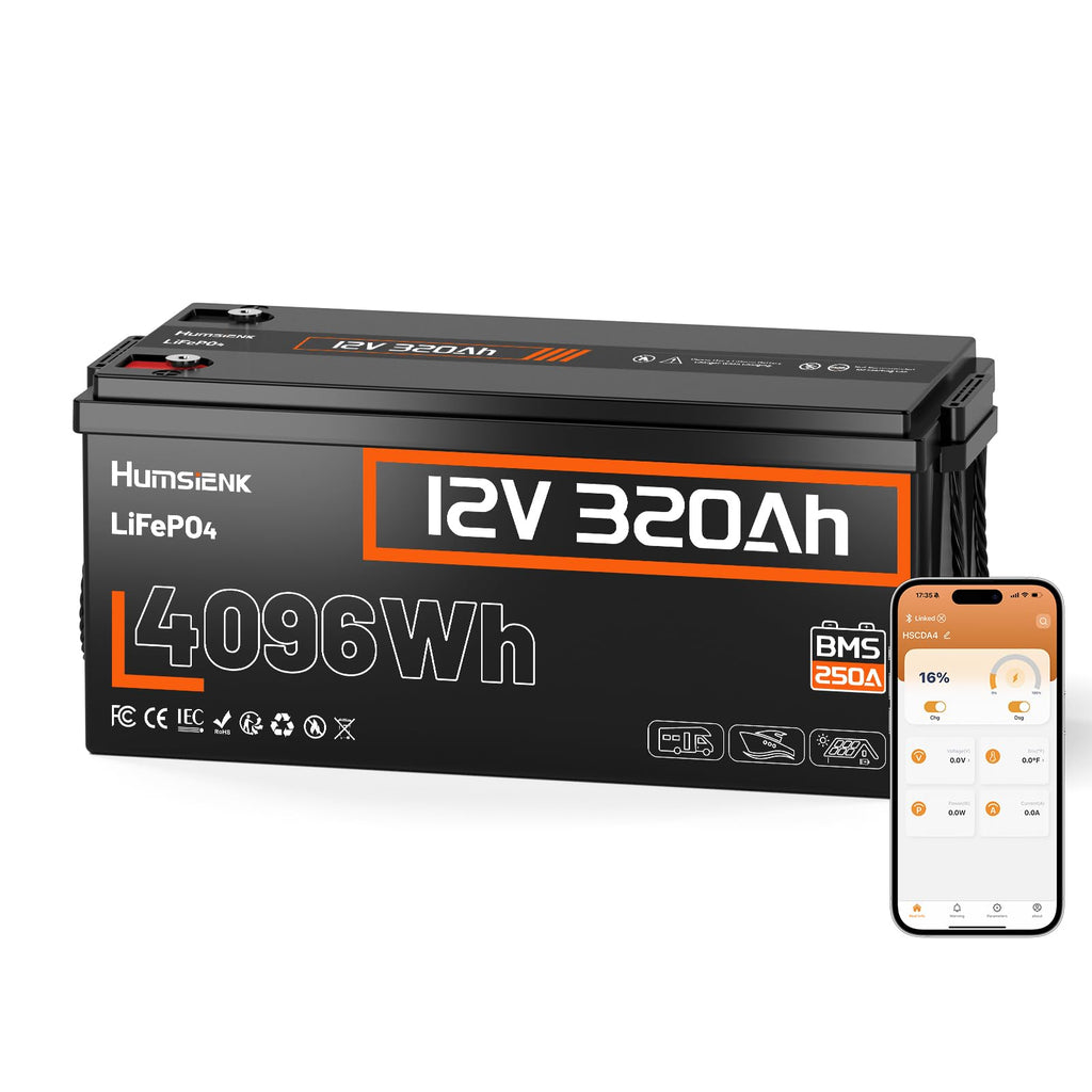12V 320Ah LiFePO4 Lithium Battery with 250A BMS D344058