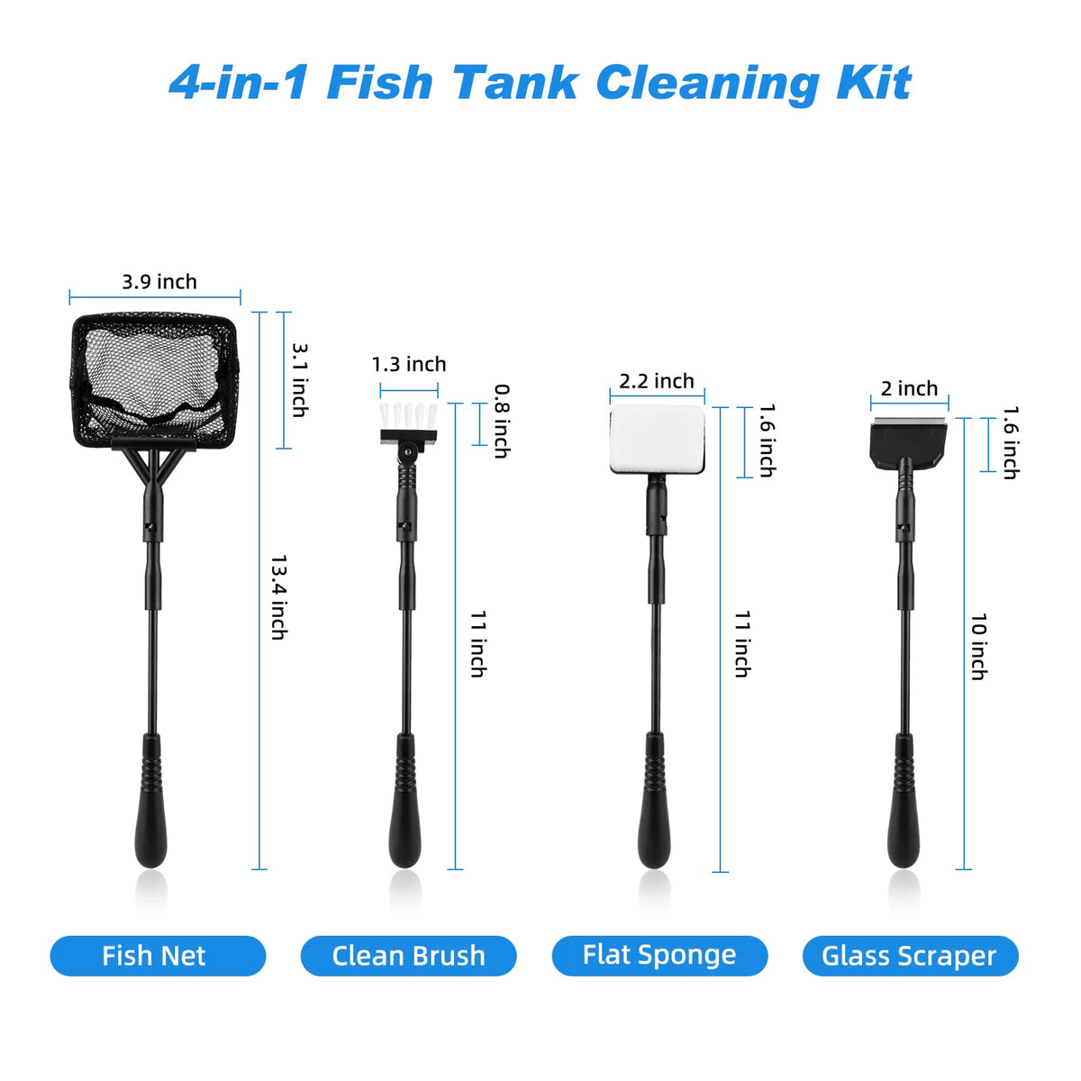 Small Fish Tank Cleaner Aquarium Cleaning Tools Kit J4088