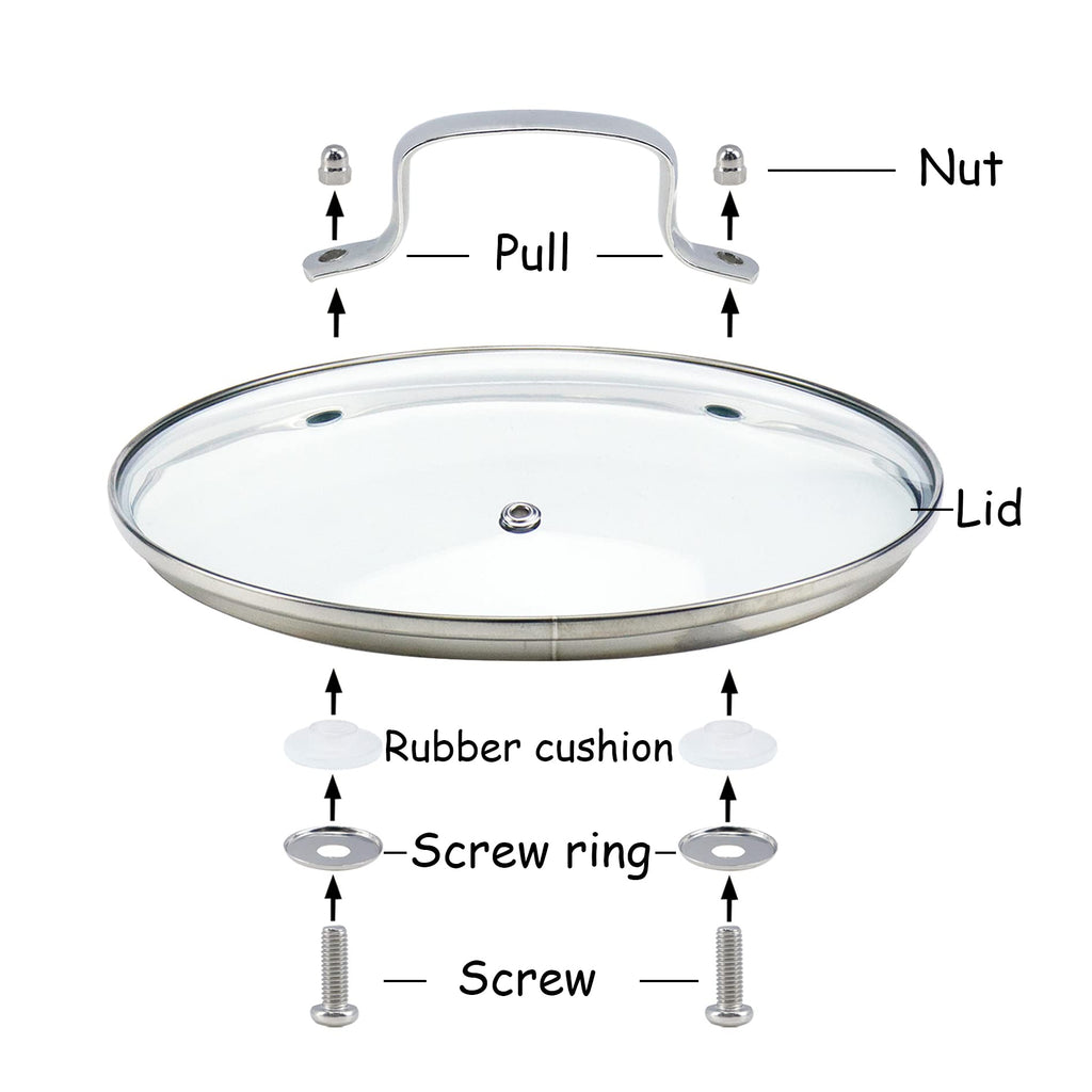 8-inch Tempered Glass Lid Y152