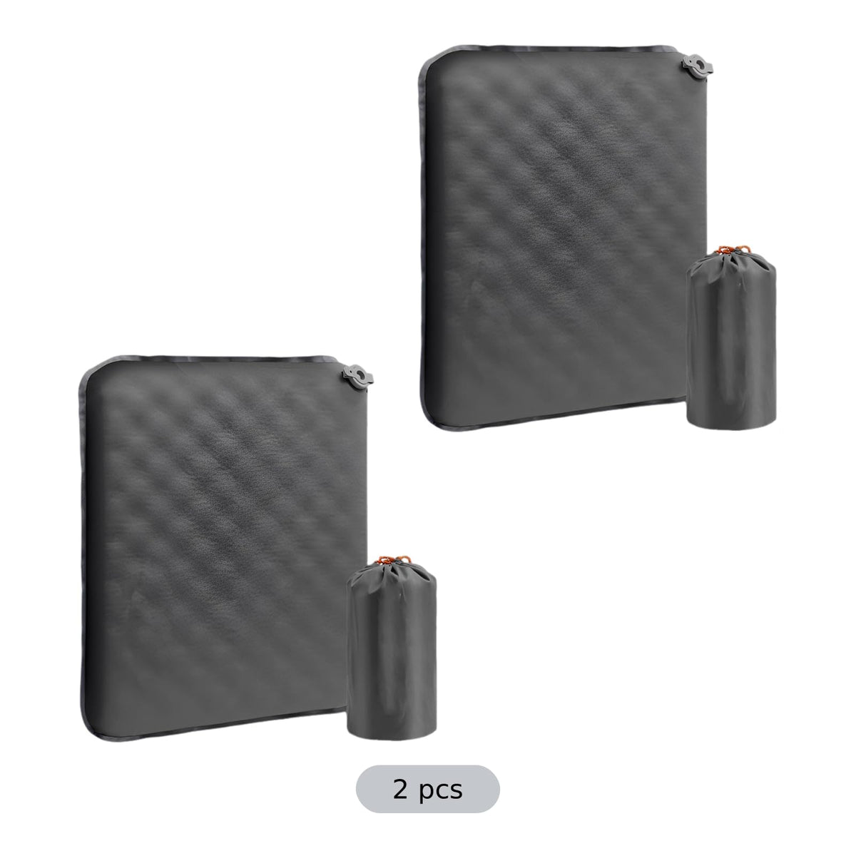 2 Pcs Inflatable Seat Cushion, 16.9 x 13 in Nylon TPU K927350