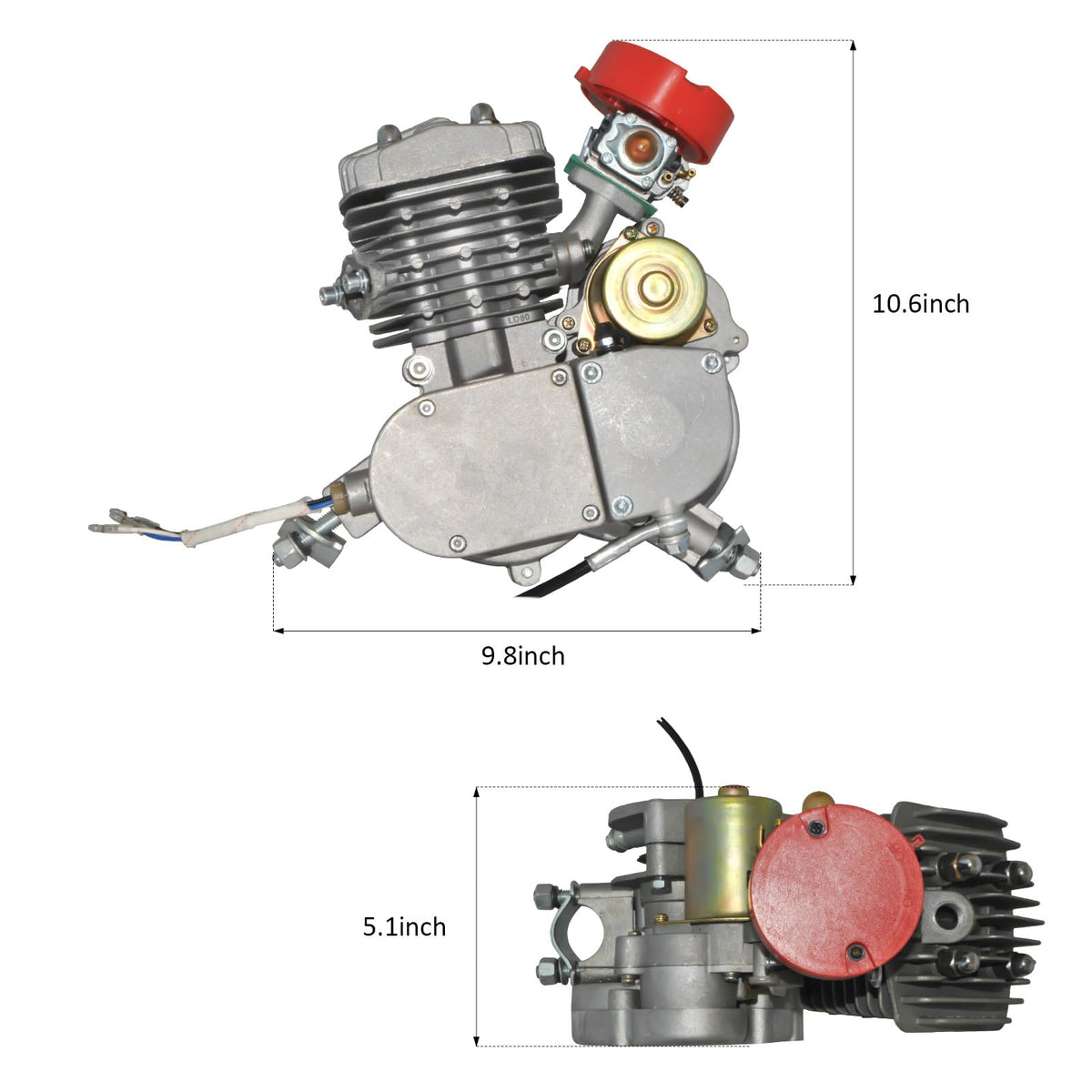 80cc 2-Stroke Air-Cooled Bicycle Engine Kit Q480417