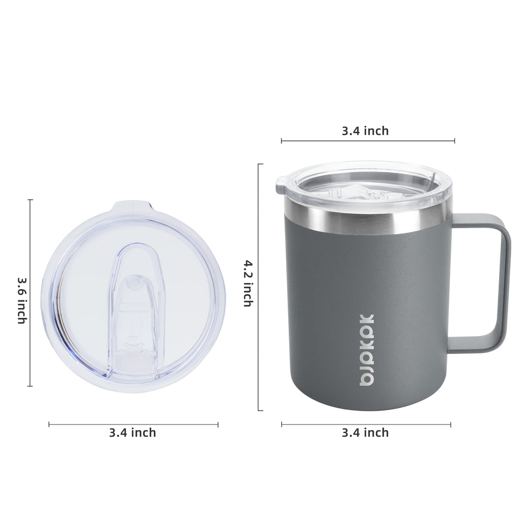 2PCS 14oz Insulated Stainless Steel Coffee Mug with Lid H450