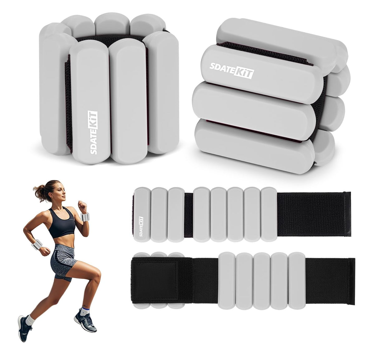 Adjustable Silicone Wrist and Ankle Weights Set of 2 W5251