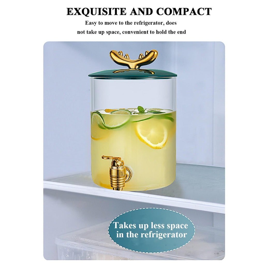 Glass Beverage Dispenser with Stand and Spigot N877