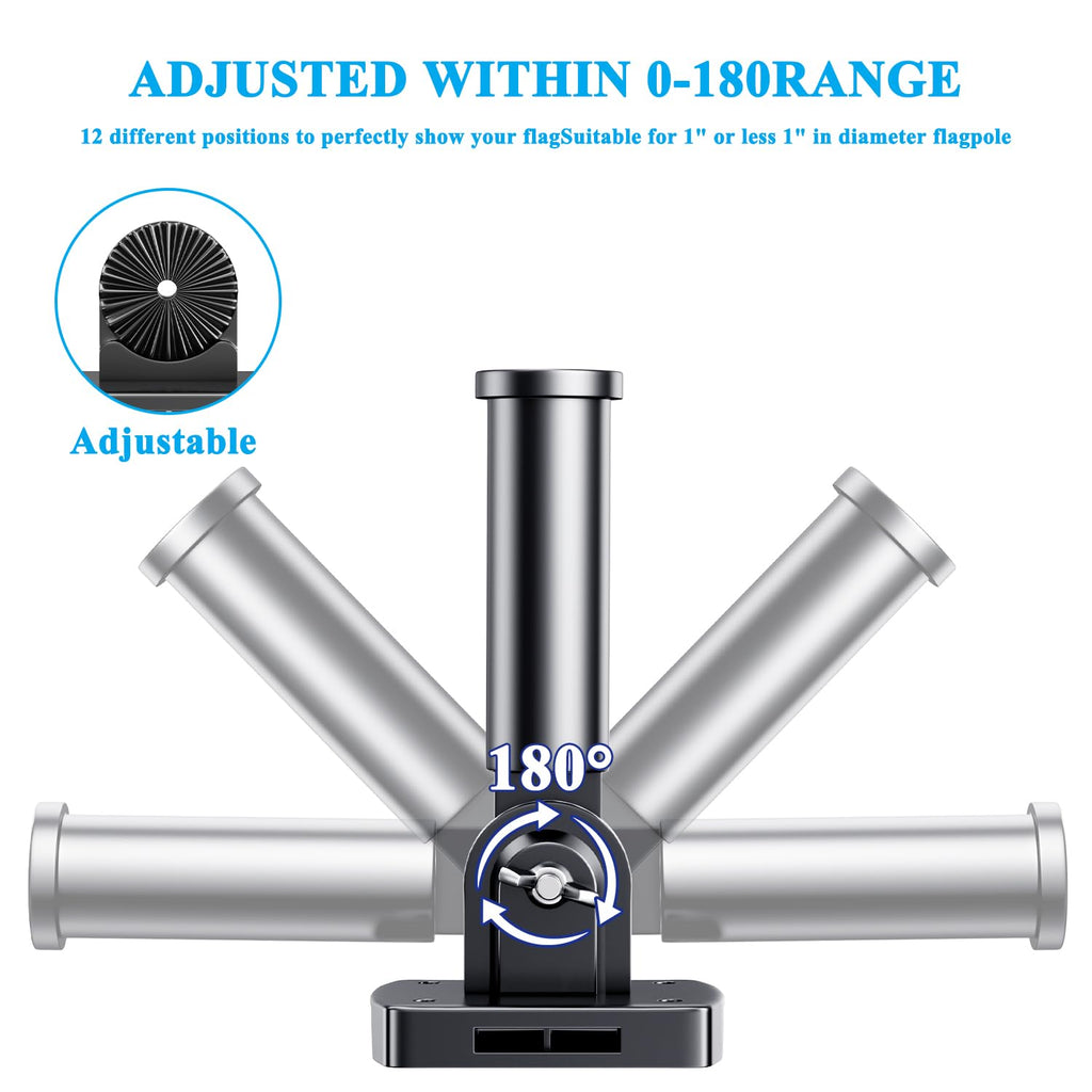 Adjustable Heavy Duty Aluminum Flag Pole Holder M41878