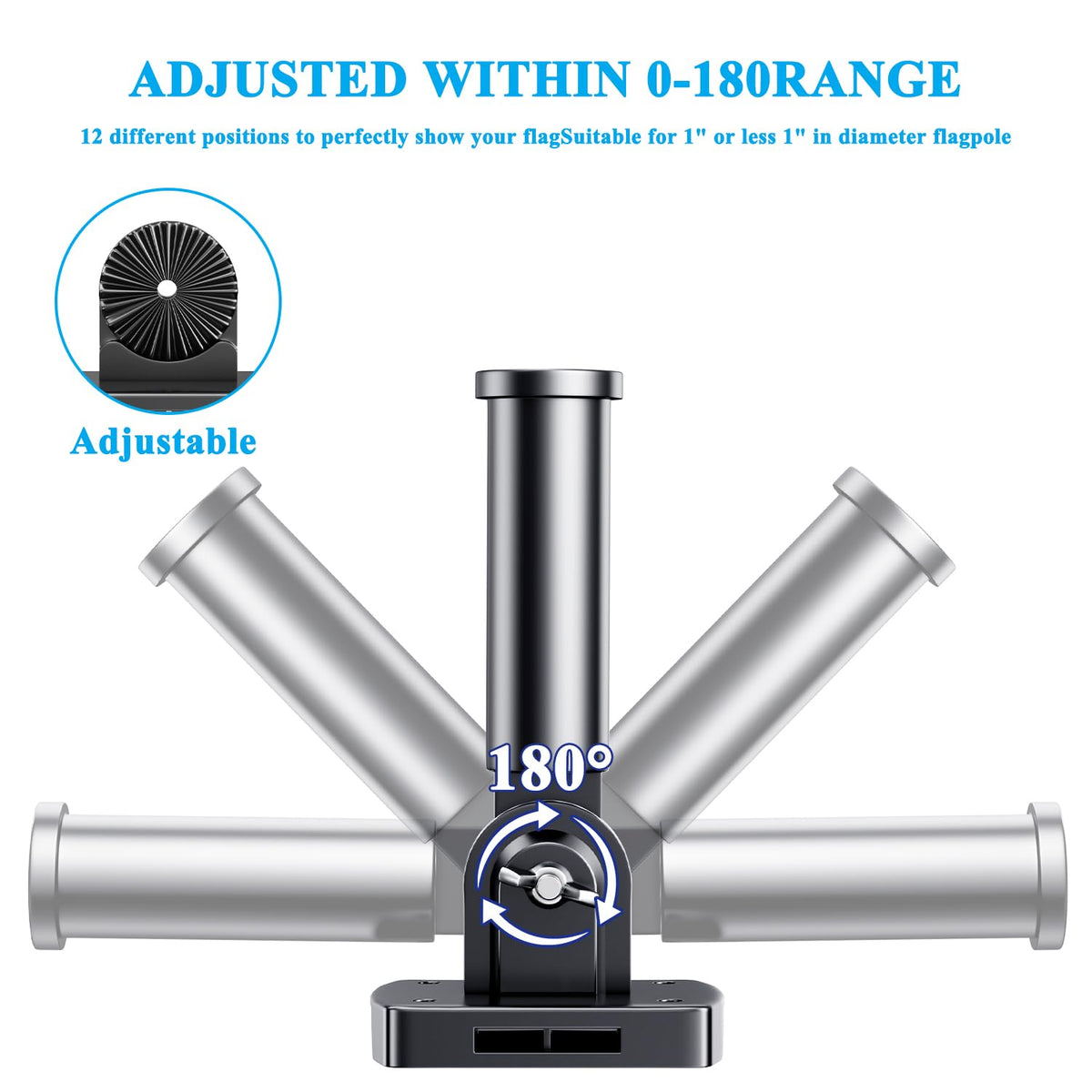 Adjustable Heavy Duty Aluminum Flag Pole Holder M41878