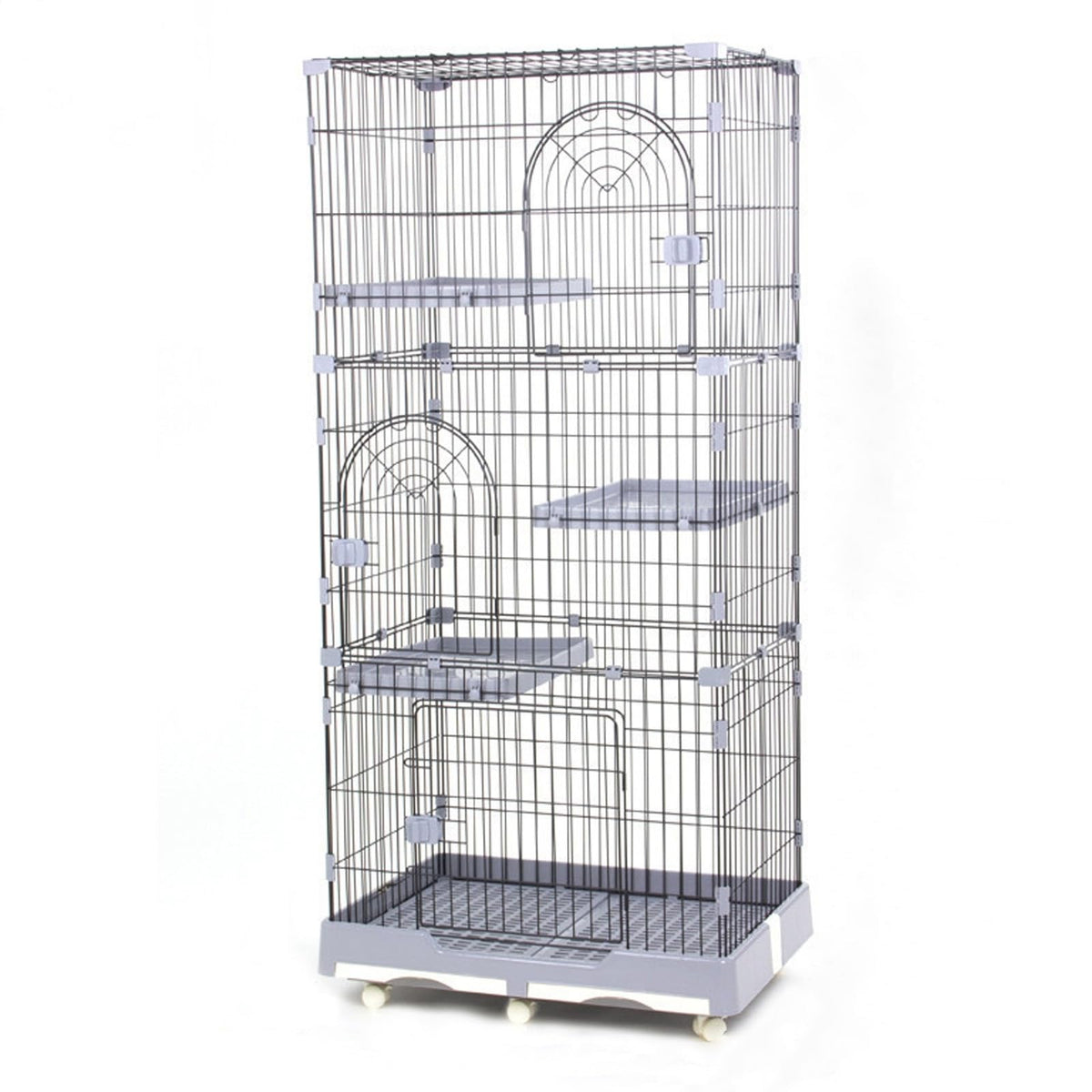 4 Tier Detachable Metal Cat Cage with Hammock M167