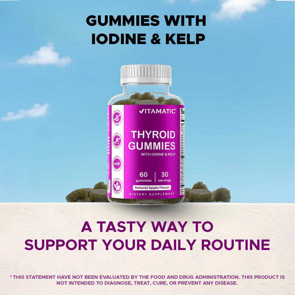 Thyroid Gummies with Iodine & Kelp, 60 Gummies O891