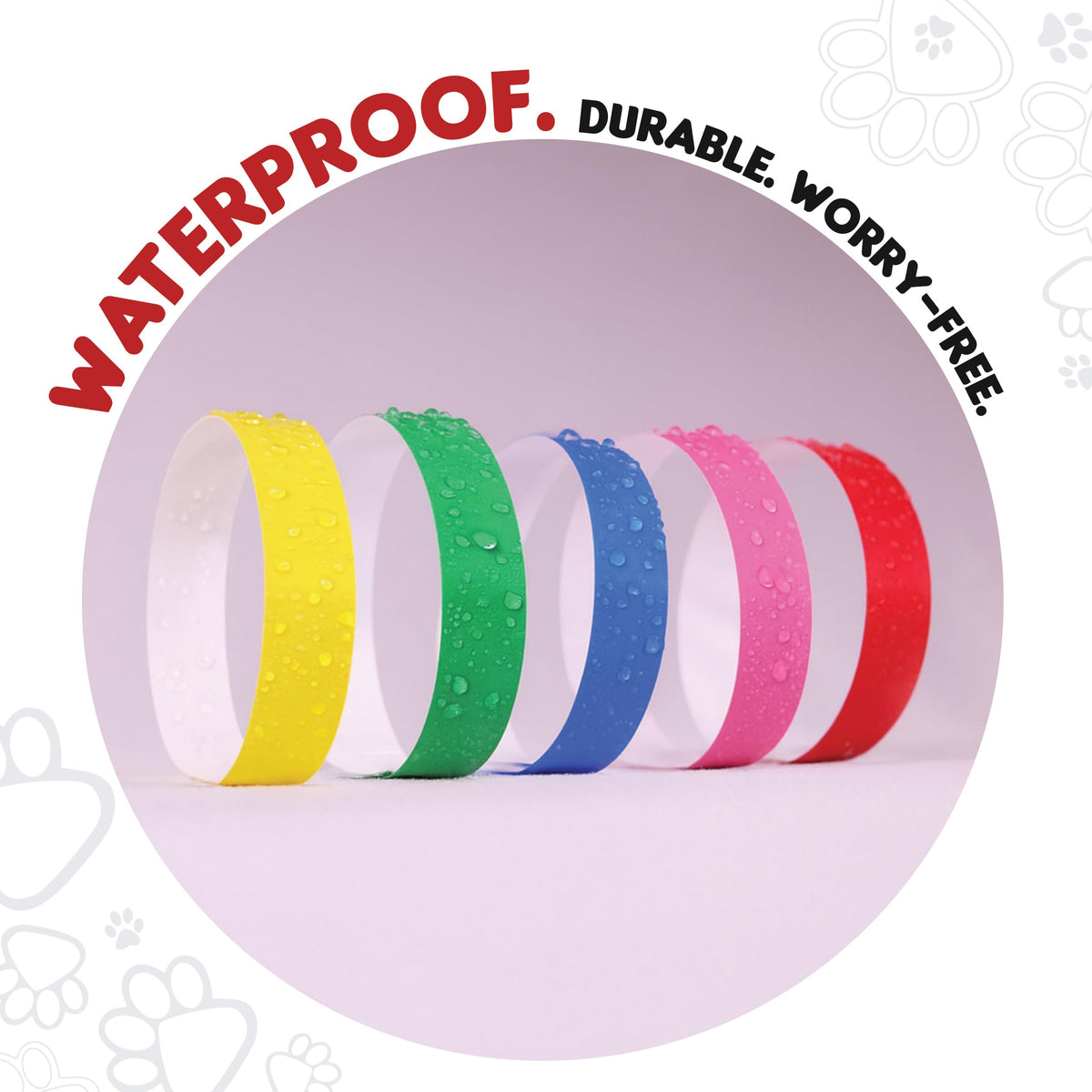 10 Inch 500 Count Waterproof Writable Pet ID Collars P741