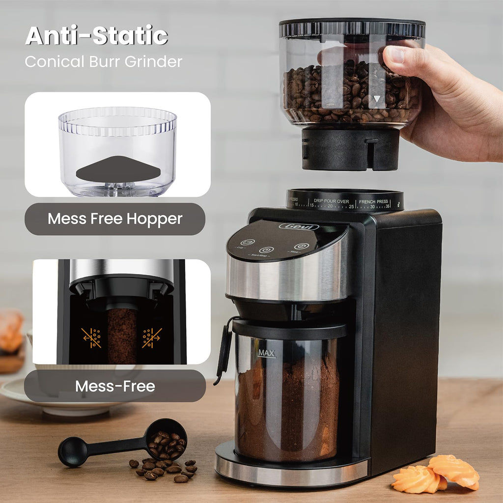 Black Burr Grinder 35 Settings T858