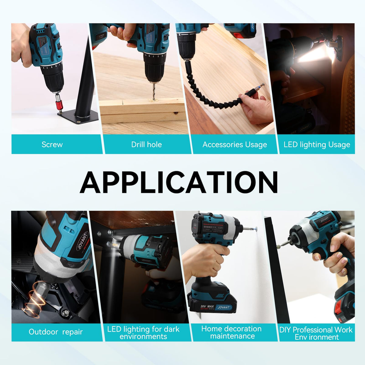 Cordless Drill and Impact Driver Combo Kit with 2 Batteries M500340