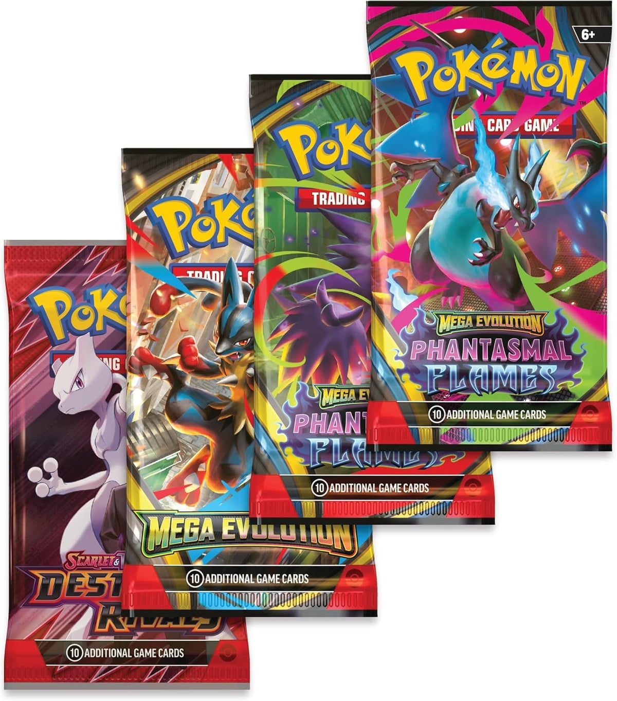 Pokémon TCG Mega Charizard ex Promo Card and Tin with 4 Packs B7928
