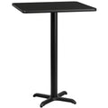 Black Laminate Table Top with Bar Height Table Base T83970