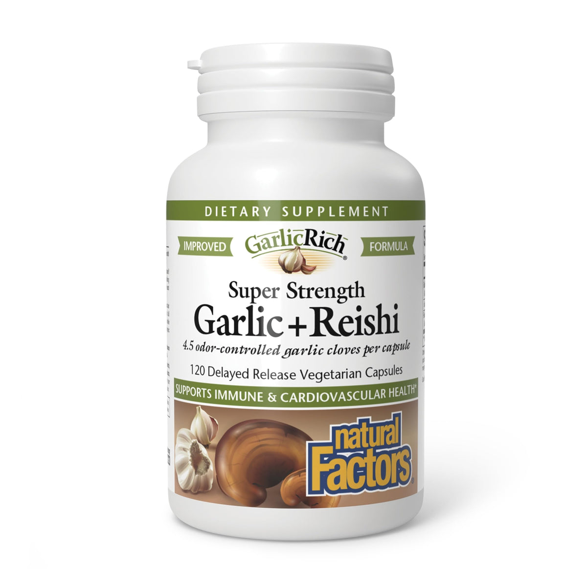 Garlic + Reishi 120 Delayed Release Veg Caps S80702