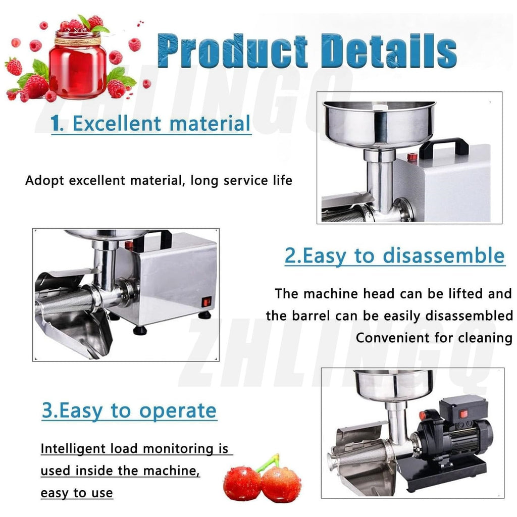 450W Stainless Steel Electric Tomato Strainer W6329