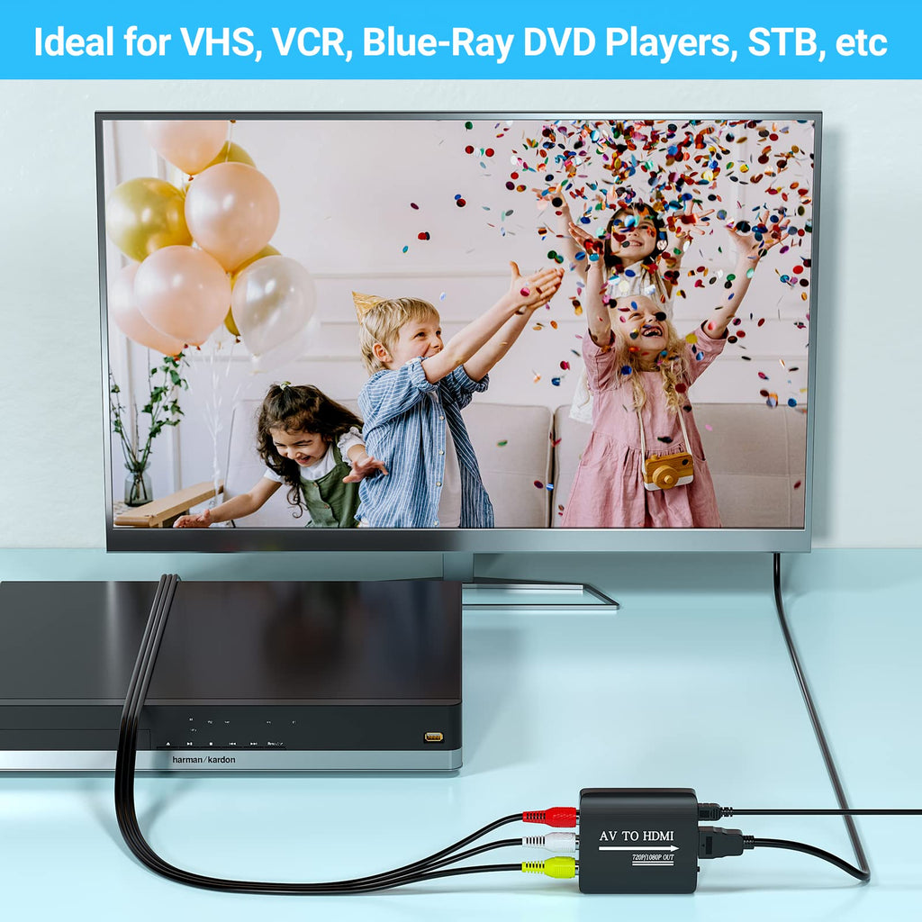 RCA to HDMI AV to HDMI Composite Converter with 3.3ft HDMI Cable F738552