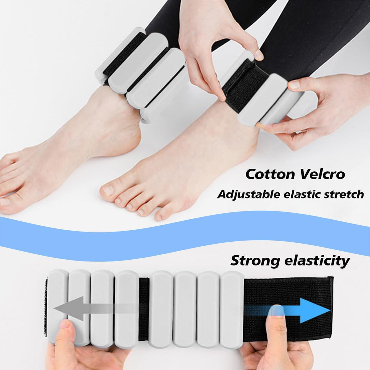Adjustable Silicone Wrist and Ankle Weights Set of 2 W5251