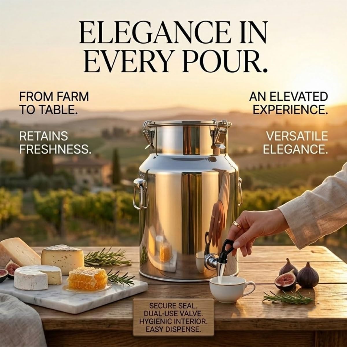Stainless Steel Beverage Dispenser with Faucet H557984