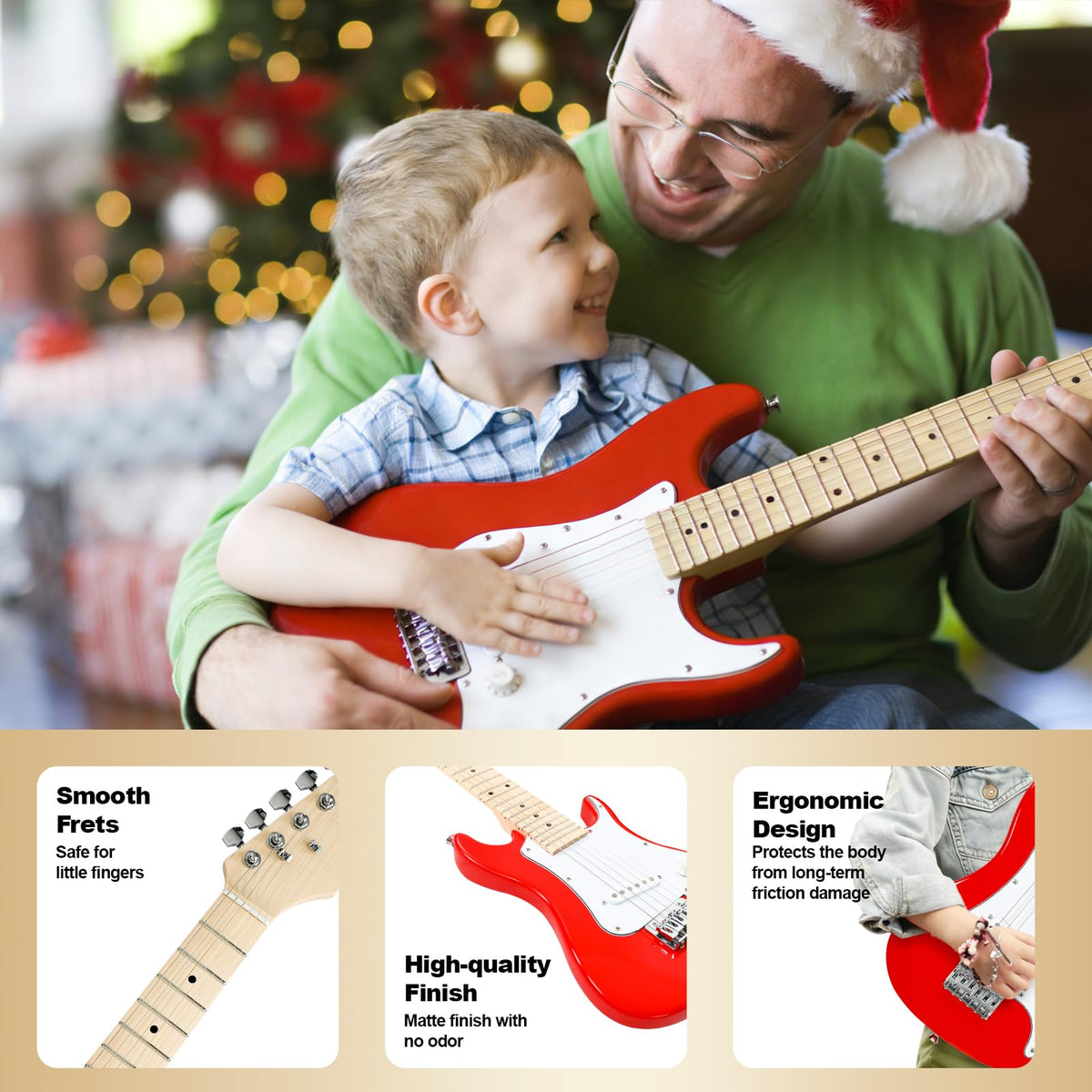 30in Kids Electric Guitar Starter Kit with 5W Amp and Gig Bag X3240