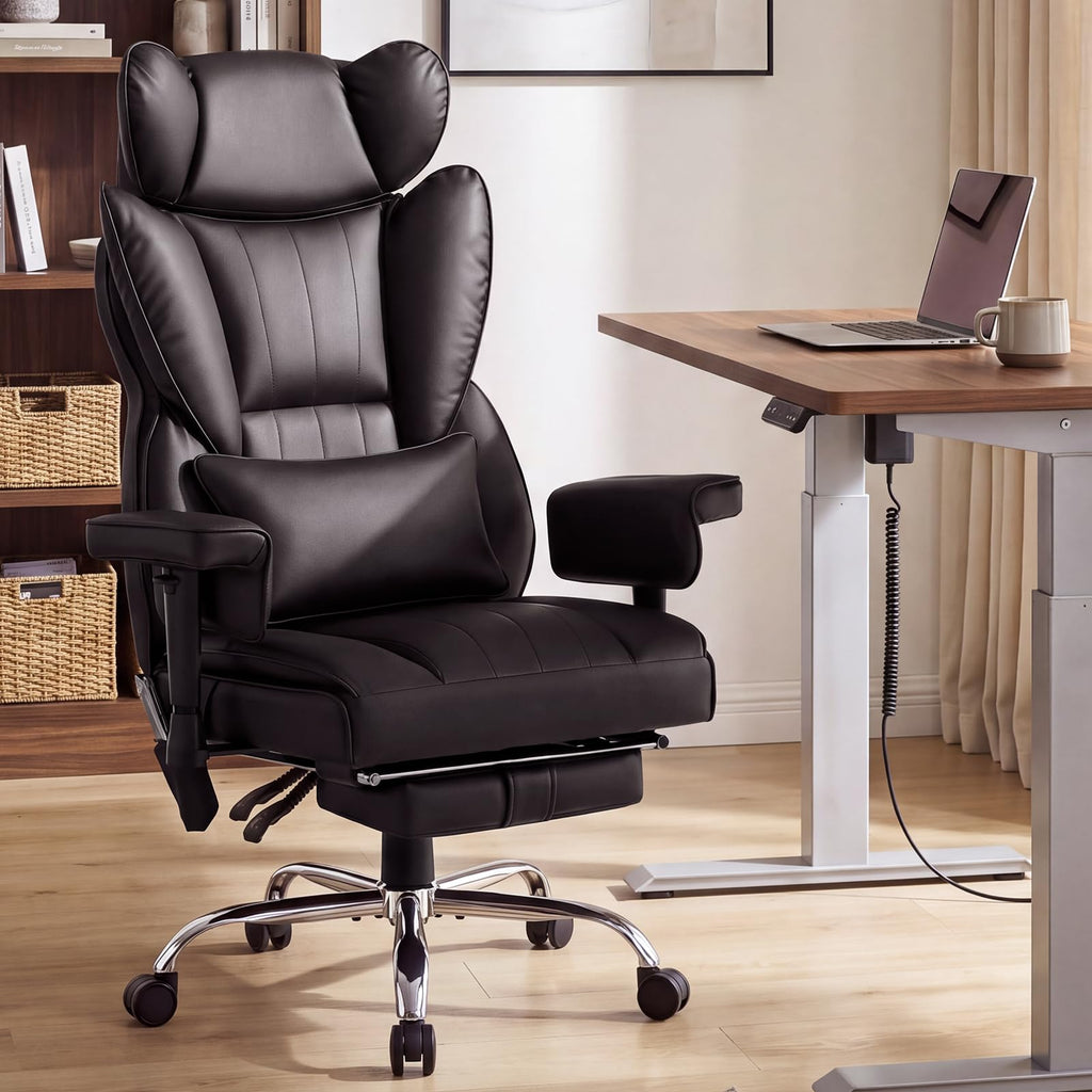 Heated Home Office Chair with Foot Rest E46121